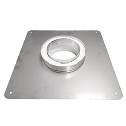 6 inch Ventis 304L Class-A Solid Fuel Chimney Transition Plate, Masonry