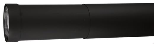 VDB07MT - 7" Ventis Double-Wall Black Stove Pipe, Medium Telescoping Section