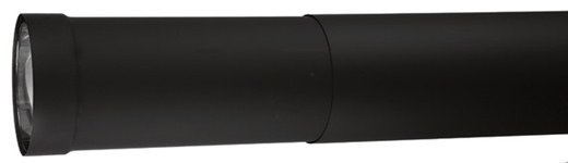 VDB08MT - 8" Ventis Double-Wall Black Stove Pipe, Medium Telescoping Section