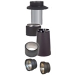 VDBS6 - 6" Ventis Double-Wall Black Stove Pipe To 6" Ventis Single-Wall Adapter