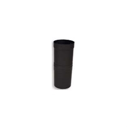 VSB06SL - 6" Ventis Single-Wall Black Stove Pipe, Slip Section With Gap Collar