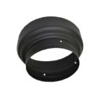 VSB86 - 8" - 6" Ventis Single-Wall Black Stove Pipe 22 Gauge Cold Rolled Steel, Reducer