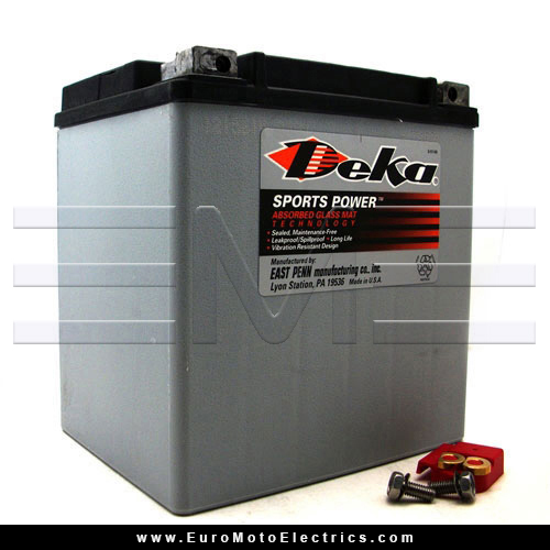 Battery 12V/26AH - BMW R Airhead, K, Moto Guzzi & Others , 61 21 1 459 650  / Deka AGM ETX30LA