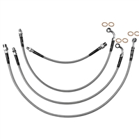 S/S Braided Brake Hose Kit: BMW K100LT; 34 32 2 311 015, 34 32 1 457 852, 34 32 1 450 555 / Venhill