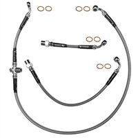 S/S Braided Brake Hose Kit: BMW R850R, R1100R; 34 32 2 330 659, 34 32 2 331 968, 34 32 2 330 095 / Venhill
