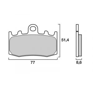 Brake Pad Set Front/Rear Wheel BMW Oilhead, Hexhead, K Bike ; 34