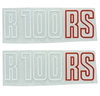 Battery Cover Decal Set, Silver-Red for BMW R100RS, 51 14 1 240 003  / Heritage Stickers