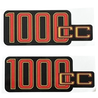 Battery Cover Stickers, Red with Gold Trim - BMW R100 Models, 46 63 1 236 083  / Heritage Stickers