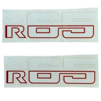 Battery Cover Decal Set, White & Red for BMW R65, R65ST, 46 63 1 239 098  / Heritage Stickers