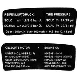 Cockpit Sticker Kit BMW R100S & R100CS /  Heritage Stickers