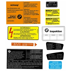 Warning Sticker Kit for BMW R100RT / Heritage Stickers