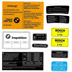 Warning Sticker Kit for BMW R100/T  / Heritage Stickers