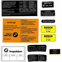 Warning Sticker Kit for BMW R60/6  /Heritage Stickers