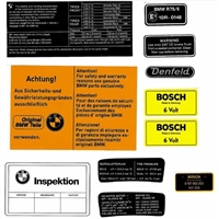 Warning Sticker Kit for BMW R75/6 EnDuraLast
