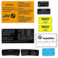 Warning Sticker Kit for BMW R80/7 with Fairing  / Heritage Stickers