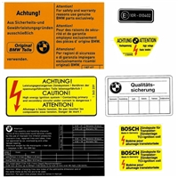 Warning Sticker Kit for BMW R80G/S PD / Heritage Stickers