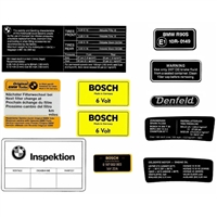 Warning Sticker Kit for First Series BMW R90S / EnDuraLast