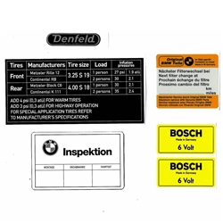 Warning Sticker Kit for BMW R50/5, R60/5, R75/5 / EnDuraLast