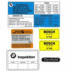 Warning Sticker Kit for BMW R50/5, R60/5, R75/5 / EnDuraLast