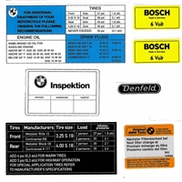 Warning Sticker Kit for BMW R50/5, R60/5, R75/5 / EnDuraLast