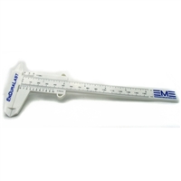 Plastic Caliper metric and standard, measuring tool, caliper tool for metric system, measure in mm, measure in inches,
