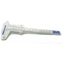 Plastic Caliper metric and standard, measuring tool, caliper tool for metric system, measure in mm, measure in inches,