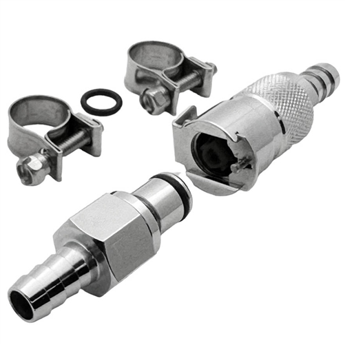 Quick disconnect coupling for 8mm fuel hose, brass, BMW R4V and  K1200LT/RS/GT