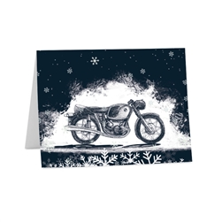 BMW; airhead; art; note; note card; notecard; letter; stationary; personal; Holiday; Snow; Snowflake; greeting card; motorcycle card; note; card; seasonal card; envelope; bmw airhead;
