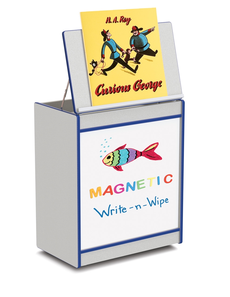 Big Book Easel - Magnetic Write-N-Wipe - Gray/Blue