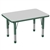 24" x 36" Rectangle T-Mold Activity Table with Adjustable Chunky Legs - Gray/Green