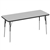 24" x 60" Rectangle Thermofused Activity Table with Adjustable Standard Swivel Glide Legs - Gray/Black