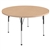 48" Round Thermofused Activity Table with Adjustable Standard Ball Glide Legs - Maple/Maple/Black