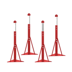 Standard Ball Glide Legs for Activity Tables, 4-Pack - Red