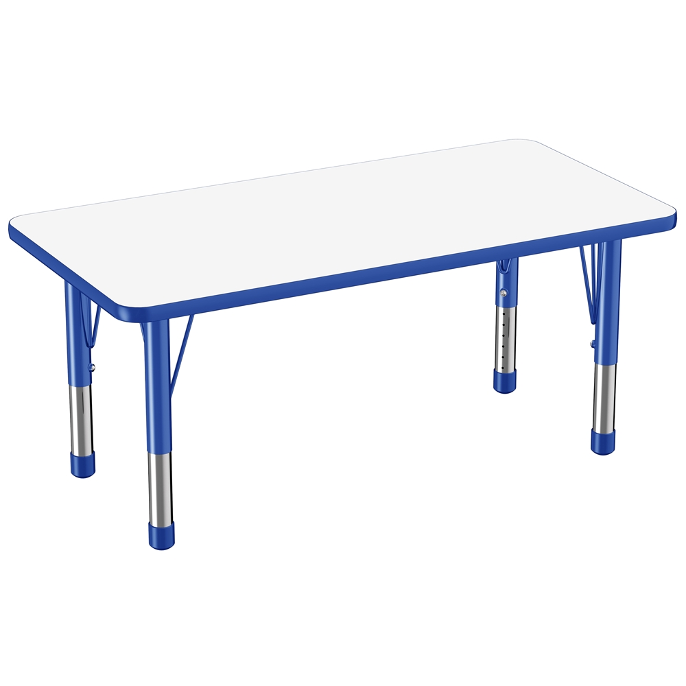 24" x 48" Rectangle Dry-Erase Activity Table - Whiteboard/Blue