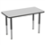 24" x 48" Rectangle Thermofused Activity Table with Adjustable Super Legs - Gray/Black