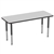 24" x 60" Rectangle Thermofused Activity Table with Adjustable Super Legs - Gray/Black