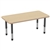 24" x 48" Rectangle Thermofused Activity Table with Adjustable Chunky Legs - Maple/Maple/Black