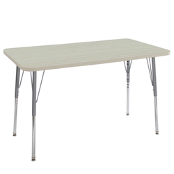 24" x 48" Rectangle La Madera Activity Table with Standard Legs - Asian Sand/Silver