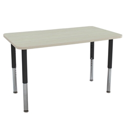 24" x 48" Rectangle La Madera Activity Table with Adjustable Super Legs - Asian Sand/Black