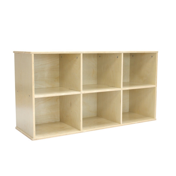 Birch 6-Compartment Storage Cabinet 24" Height