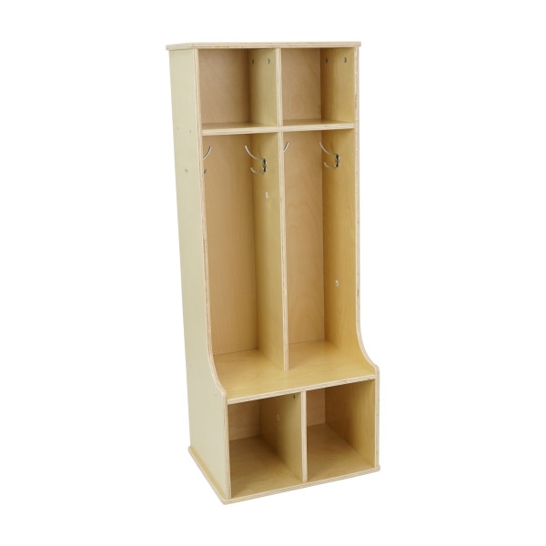 Birch 2-Section Locker with Upper Cubbies