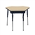 24" x 36" Petal Book Box Desk with Adjustable Standard Swivel Glide Legs, 2-Pack - Maple/Navy