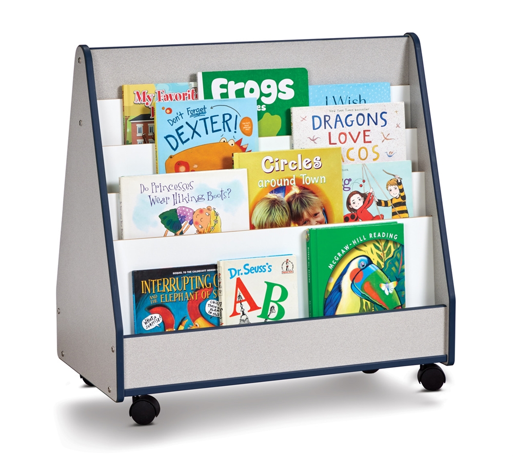 Rainbow Accents Double Sided Pick-A-Book Stands - Gray/Navy