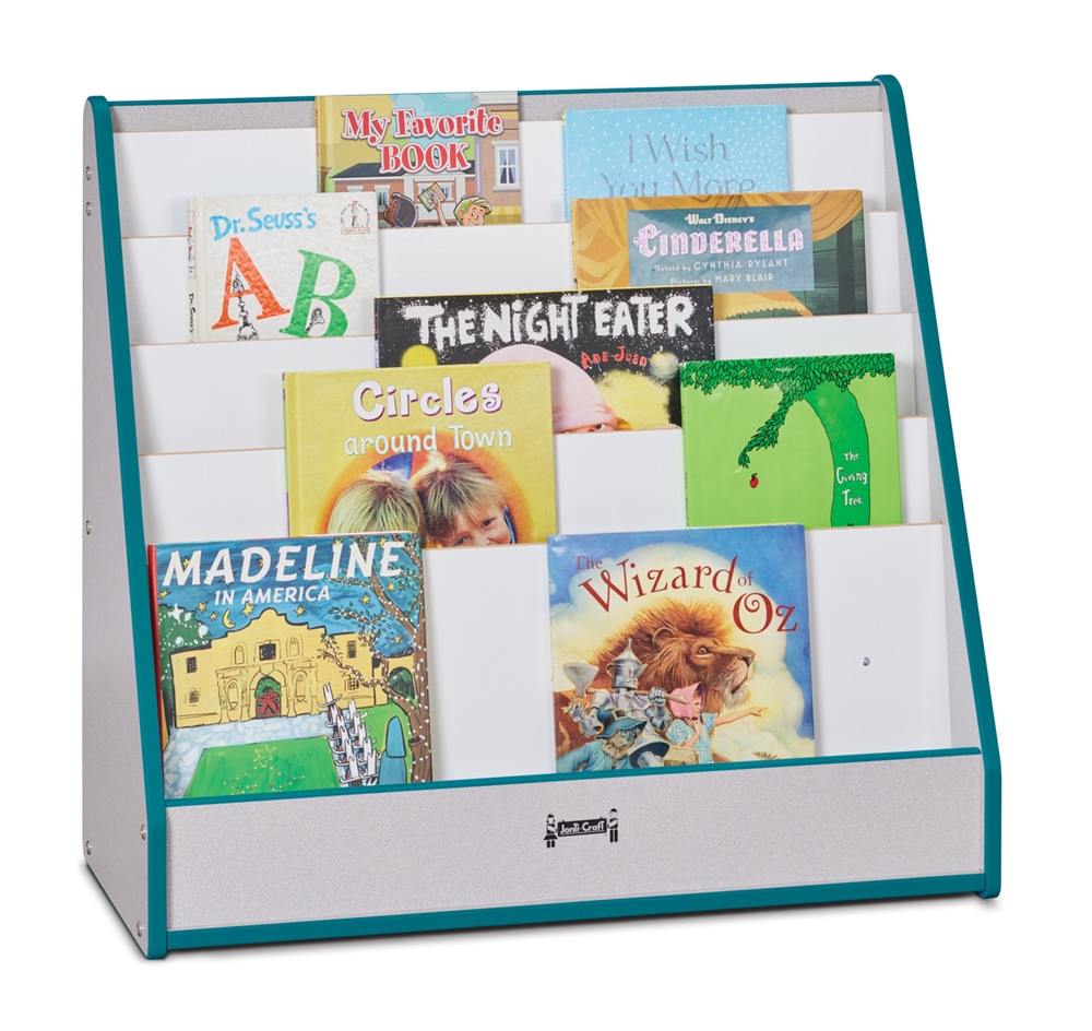 Rainbow Accents Flushback Pick-A-Book Stand - Gray/Teal