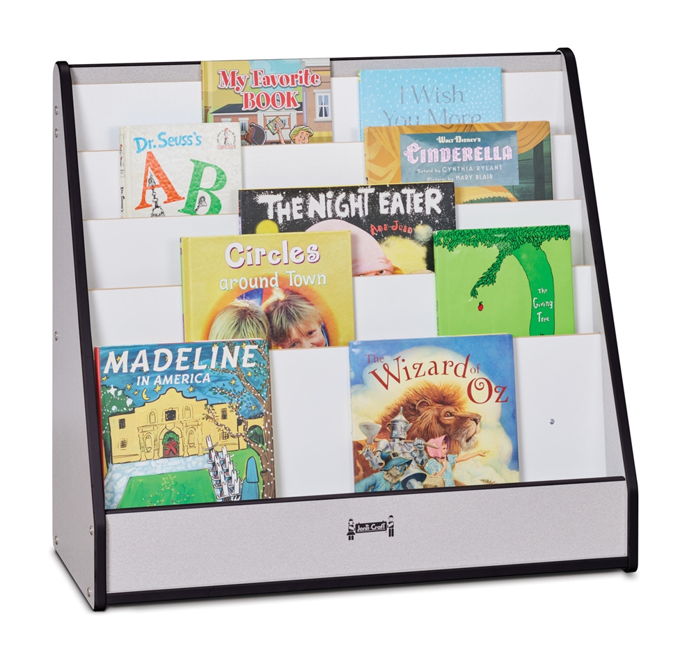 Rainbow Accents Flushback Pick-A-Book Stand - Gray/Black