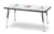 Rectangle Dry Erase Table - 24" x 48" - Write-N-Wipe/Black/Black