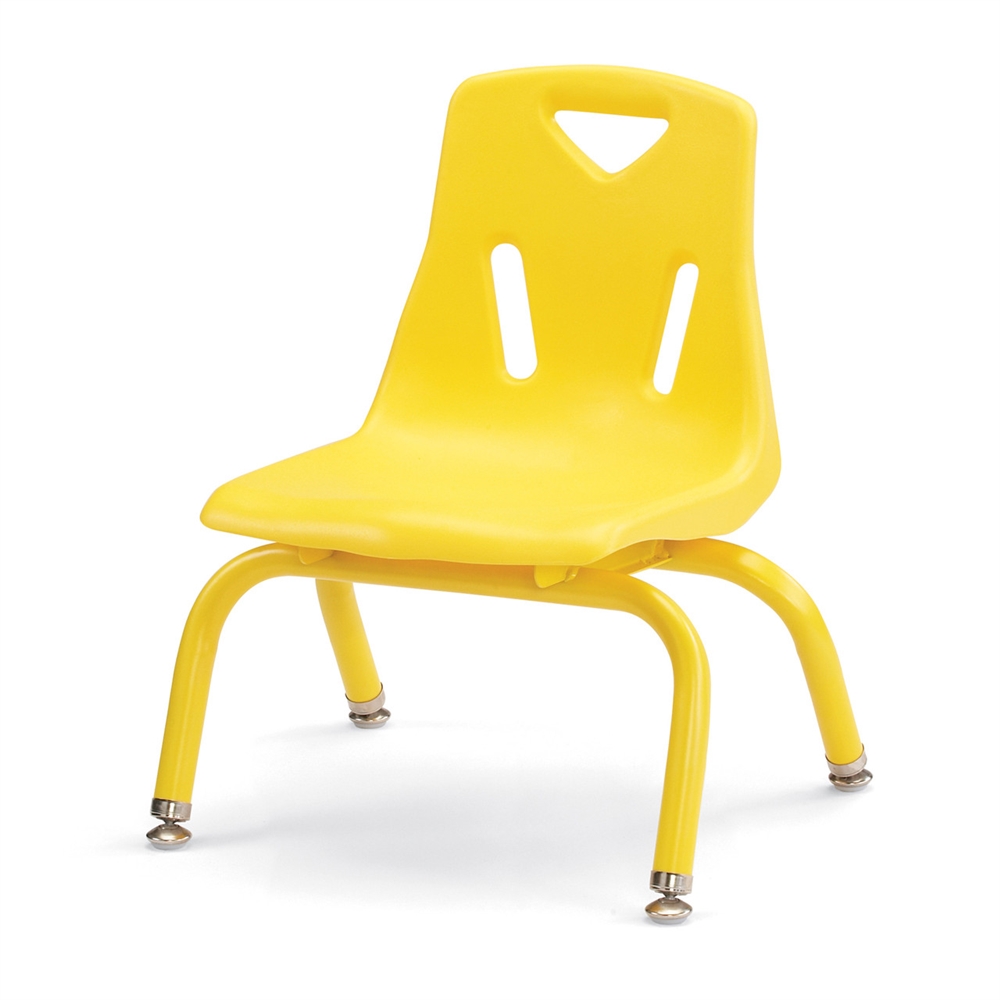 Stacking Chair With Powder-Coated Legs - 8" - Yellow