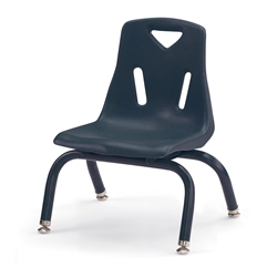 Stacking Chair With Powder-Coated Legs - 8" - Navy