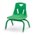 Stacking Chair With Powder-Coated Legs - 8" - Green