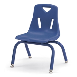 Stacking Chair With Powder-Coated Legs - 10" - Blue